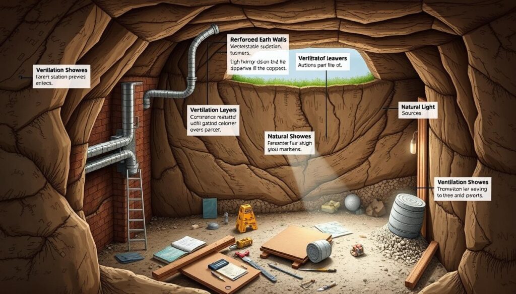 Underground shelter construction techniques